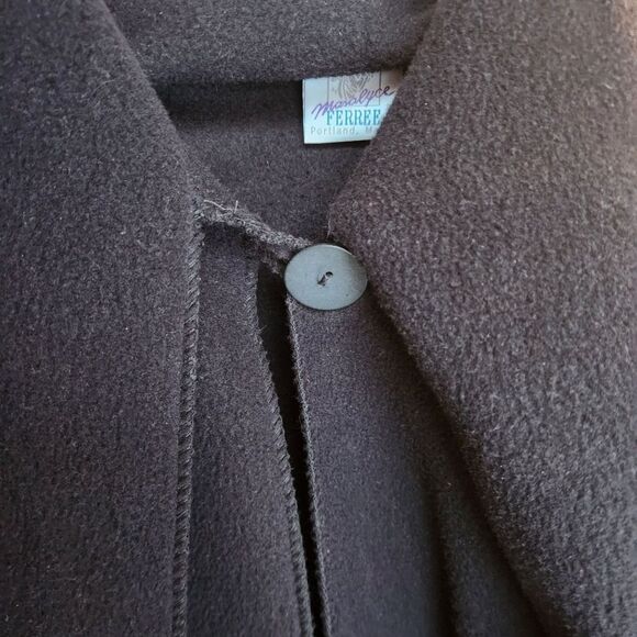 Vintage Maralyce Ferree - Portland, Maine Fleece Tassel Scarf Jacket L - Picture 4 of 8